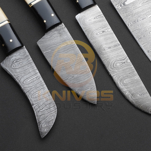 Ensemble de couteaux de chef en acier Damas forgé à la main, couteaux de cuisine à manche intégral en acier à haute teneur en carbone, ensemble professionnel de couteaux de boucher et de cuisine - Product Image 3