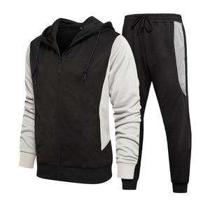 Latest Winter Fashion Design <b>Men's</b> 2-Piece Customizable Track Suit Set with Zipper Hoodie Fleece Material Custom Colors & Logo - Product Image 5