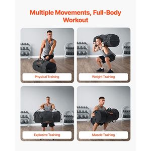 Sacco di Sabbia per Allenamento Intensivo con Maniglie Power Bag, Regolabile 125-200 Libbre, per Slam Fitness e Allenamento della Forza - Product Image 4