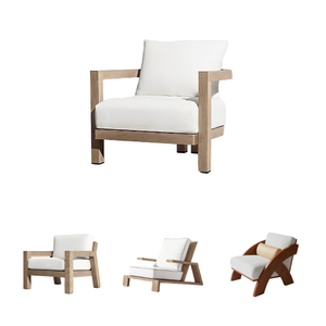 Fauteuil simple moderne rembourré Fauteuil d'appoint nordique blanc pour salon Luxe - Product Image 5