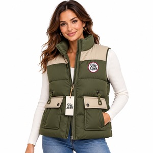 Premium <b>Women</b> Puffer <b>Vest</b> <b>Winter</b> Quilted Outerwear Warm Filling Lightweight Design Comfortable Fit Outdoor Clothing OEM - Product Image 1