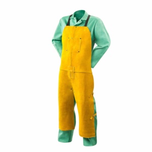 Best Performance Cowhide Split Leather CE Certified Welding Pant Industrial Safety <b>Fire</b> Resistant Oil Resistant Adjustable Waist - Product Image 1