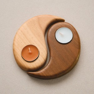 Portavelas de Madera de Alta Calidad, Circular, Ecológico, Decoración para el Hogar - Product Image 1