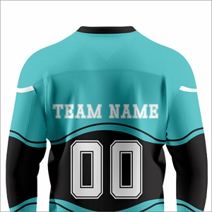 Custom Printed <b>Mesh</b> Hockey Jersey V Neck Team Uniform Long Sleeve Sports Shirt Spring Summer Front Name Number OEM ODM Supplier - Product Image 5