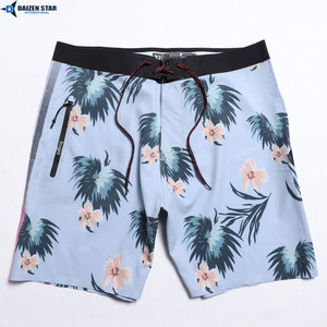 Men's Floral Print Board Shorts Quick Dry Drawstring Waist Casual Swim Trunks Spandex Nylon Knitted Fabric - Product Image 2