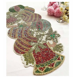 Turtle Design Glass Beaded <b>Table</b> <b>Runner</b> Handmade Beaded <b>Table</b> <b>Runner</b> for Dining <b>Table</b> Perfect for Halloween Christmas & Easter - Product Image 5