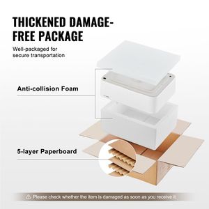 Lavabo da Appoggio Rettangolare Stile Moderno B 48x37,3 cm in Ceramica Bianca per Bagno - Product Image 6