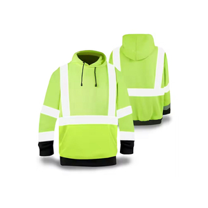 High Visibility Reflective Safety Hoodie Workwear <b>Jacket</b> for Construction Industrial Outdoor <b>Workers</b> Men - Product Image 1