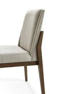 Silla de Comedor Moderna de Estilo Nórdico, Estructura de Madera de Haya, Tapizada en Lino, para Hogar, Oficina, Apartamento, Edificio de Oficinas - Product Image 3