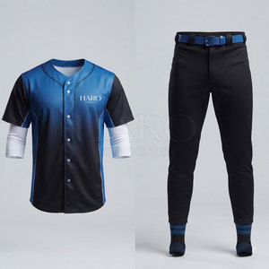 Uniforme de Béisbol Cómodo con Detalles del Equipo para Hombres y Jóvenes en Tela Ligera y Transpirable para el Día del Partido - Product Image 5