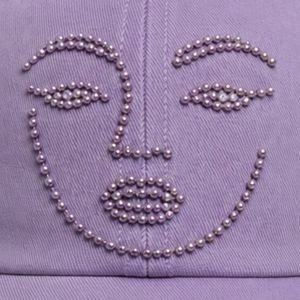 Lavender <b>Purple</b> Custom Rhinestone Baseball Cap Fashion Face Design Adjustable Cotton Dad <b>Hat</b> Luxury Streetwear OEM ODM Wholesale - Product Image 6