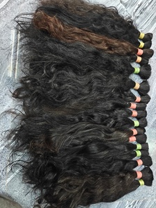 Extensiones de Cabello Humano Indio Natural Ondulado Marrón de Venta Caliente al por Mayor, Clip-in, Trama Única, Paquetes de Cabello Remy 10A 15A - Product Image 3