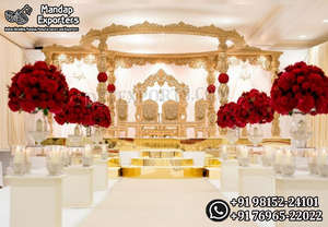 Mandap Royal Vivah para Bodas del Sur de la India, Toldo de Boda Estilo Indio del Sur, Mandap de Lujo para Bodas Indias, Evento en EE. UU. - Product Image 5