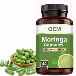 Capsules de Moringa OEM ODM 500mg, extrait naturel de feuilles de Moringa, complément alimentaire à base de plantes pour le soutien naturel de la santé - Product Image 1