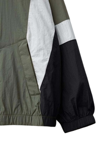 Veste coupe-vent en nylon pour homme, sur mesure OEM, 100 % polyester, doublure en mesh color block, fermeture éclair intégrale - Product Image 5