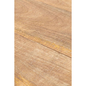 Mesa de Comedor de Madera de Mango con Acabado Rústico Industrial y Patas de Hierro, Acabado Natural, Ecológica, Plegable, para Uso en Restaurantes y Hoteles - Product Image 6