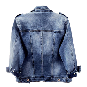 Veste en jean premium pour femme, style Y2K, chic, oversize, courte, vintage, légère, respirante, avec ceinture et boutons, tendance - Product Image 5