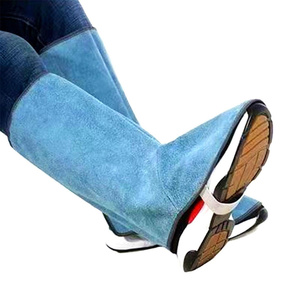 Couvre-chaussures de soudage en cuir de vachette pleine fleur, résistant à l'abrasion, à la chaleur et au feu, protection industrielle des pieds pour pompiers - Product Image 6