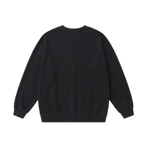 Sudaderas Negras de Cuello Redondo con Hombros Caídos para Mujer, Logotipo Chenille Personalizado, Ropa Urbana, Fabricante de Sudaderas con Etiqueta Privada - Product Image 4
