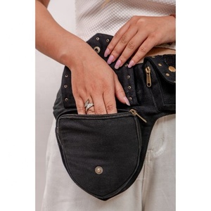 Nuevos bolsos de cintura con múltiples bolsillos de cuero de ante hechos a mano Real con correa ajustable, riñoneras de utilidad de cuero Unisex con estilo - Product Image 2