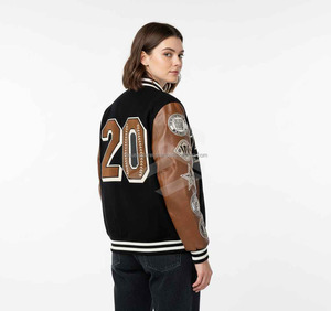 Custom <b>Men</b> <b>Varsity</b> <b>Jacket</b> Puff Printing Embroidery Chenille Patch <b>Jacket</b> Wholesale - Product Image 2
