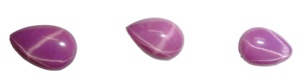 Rubis Étoilé Rose Poire 9x13 mm 4,5 Carats Créé en Laboratoire Poli Opaque Cabochon avec Effet Étoile à 6 Branches pour la Fabrication de Bijoux - Product Image 6