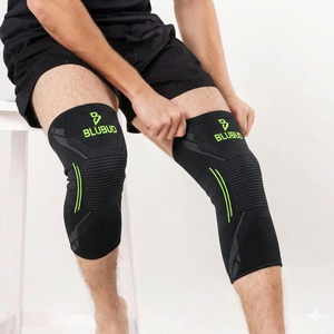 Attelle de soutien ajustable pour genou 3D, stabilisation articulaire, soulagement de la douleur, récupération des blessures, respirante, confortable, portable, légère - Product Image 2