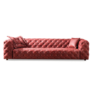 Classic Berfa Chesterfield <b>Sofa</b> Premium Fabric Tufted Couch Stylish Oval Shape Metal Legs Living Room Office Hotel Furniture - Product Image 1