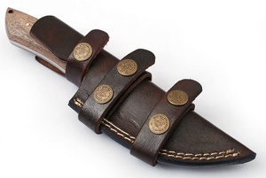 Sizzco fait à la main en acier damas Skinner couteau de haute qualité lame fixe chasse Camping cadeau noyer manche en bois belle OEM - Product Image 6