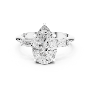 Anillo de Compromiso Aries Jewel de Lujo con Diamante Cultivado en Laboratorio de 3 Quilates, Corte Pera, Grado E VS, Oro Sólido de 14K, Joyería Fina para Regalo - Product Image 6