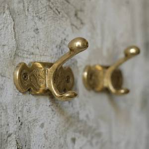 Decorative Brass Wall <b>Hooks</b> Antique Finish <b>Hanging</b> Fixture Stylish Coat Holder <b>For</b> Entryway Bedroom Bathroom Storage Needs - Product Image 6