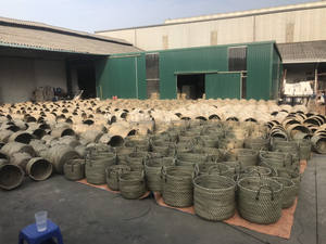 Vente en gros de paniers à œufs en jonc de mer pour la collecte d'œufs frais Paniers de rangement ovales faits à la main avec poignées du Vietnam - Product Image 5