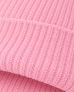 Gorro de Punto Acanalado Rosa con Logotipo de Flor Sonriente Bordado, Gorro de Invierno Cálido y Suave de Acrílico, Fabricante Personalizado OEM, Unisex - Product Image 6