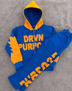 Custom Bulk Men Sweatsuit Graphic Hoodie <b>Pants</b> Manufacturer Pakistan - Product Image 6