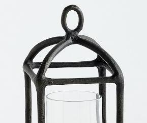 Farol de Metal Moderno para Velas con Acabado Negro Mate, Faroles de Metal para Velas para Navidad y Decoración del Hogar al Aire Libre, Hechos a Mano - Product Image 2