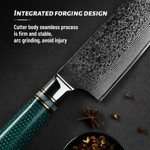 Cuchillo de Chef de Damasco Forjado a Mano, Cuchillo de Cocina Profesional con Espiga Completa y Mango de Resina, Fabricante OEM ODM LEGACY BLADES - Product Image 3