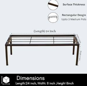 Support de plante en métal, porte-pot décoratif pour balcon, jardin et maison - Product Image 5