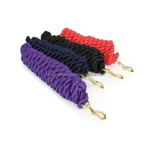 Cuerda de algodón colorida, trenzada a mano, cómoda, para caballos, con gancho de metal chapado en níquel o latón. - Product Image 2