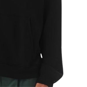 Sweat à capuche noir brodé épais en molleton doux, pull à manches longues, vêtement décontracté pour l'hiver - Product Image 6