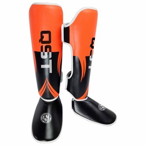 Espinilleras de Boxeo Ligeras de Cuero PU de Alta Calidad, Ajuste Seguro, Protección para Piernas de Entrenamiento de MMA, Cierre de Gancho y Bucle, Calentadores de Karate - Product Image 1