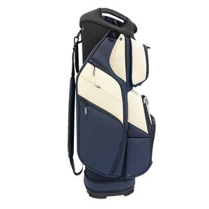 FL 2026 OEM Nouveau design Sac de golf imperméable en PU bleu-blanc avec logo personnalisable Sac de golf de chariot haut de gamme 14 compartiments - Product Image 3