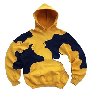 2024 nueva moda algodón pesado Color sólido cuerdas de gran tamaño gota hombro más tamaño Sudadera con capucha térmica para hombres - Product Image 1