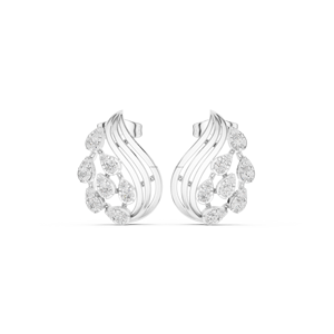 Classic Style Double Sided Inlaid Sparkling Round Zirconia <b>Silver</b> 925 Women's <b>Hoop</b> <b>Earrings</b> Fits for Birthday Graduation Season - Product Image 3