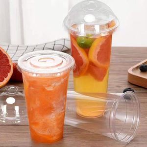 Vaso Desechable Ecológico de PET de 89 mm y 10-24 oz para Smoothies, Transparente Esmerilado, con Tapa para Bebidas con Burbujas, Café, Té, Leche, de Pared Simple - Product Image 4