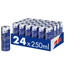 Bebida Energética Red Bull Edición Azul Sabor Arándano, 24 Latas de 250 ml, Contiene 0.4 Por Ciento de Taurina para Diversos Procesos Biológicos - Product Image 1