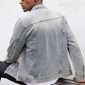 Vestes en jean décontractées pour hommes, 100% coton, boutons originaux, coupe slim, style workwear - Product Image 4