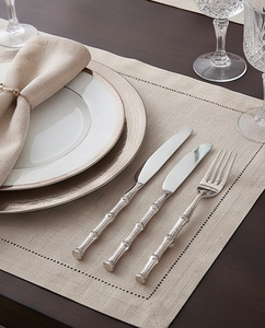 Traditional <b>Bamboo</b> Design Stainless Steel Flatware <b>Set</b> With High Mirror Polish Dishwasher Safe For Wedding Dining - Product Image 5