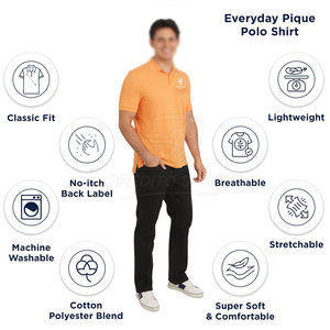 Polo uni de couleur unie, tissu respirant, logo personnalisé, polo homme, meilleur prix de vente en ligne, polo homme en gros - Product Image 3
