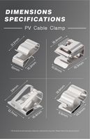Clip de câble PV de type R en acier inoxydable SUS304, pince pour câble solaire pour montage au sol et système de toiture métallique