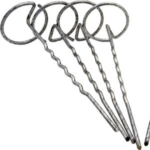 Piquet de jardin rustique en fer galvanisé à poignée spirale, durable, pour aménagement paysager extérieur et support de bordure décoratif - Product Image 1